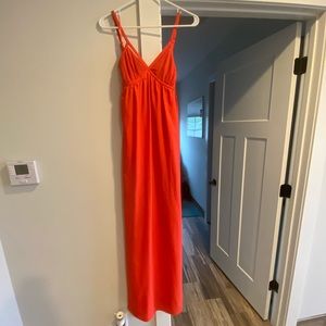 Coral Cutout Maxi Summer Dreas